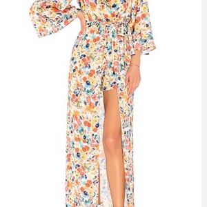 Floral Dress with Belt/ Romper